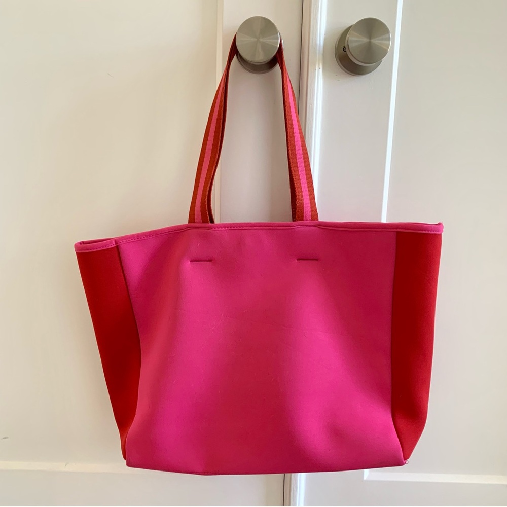 Summersalt Neoprene Pink & Red Tote Bag